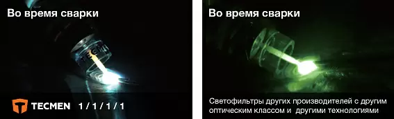 Сварочная маска с автоматическим светофильтром Tecmen ADF - 730S TM15 черная